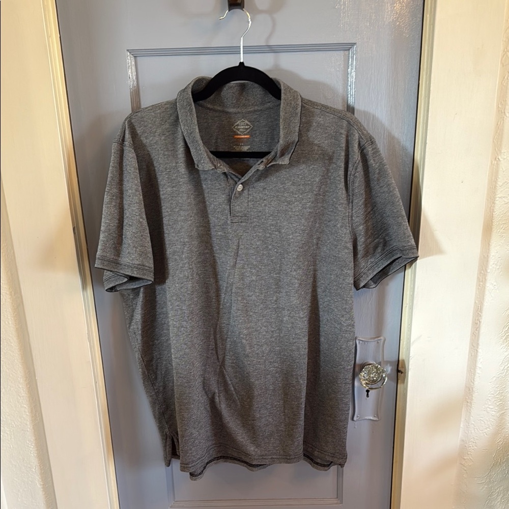 St. John's Bay Gray Polo Shirt Classic Casual Design